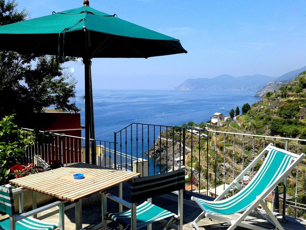 Aria Di Mare, Manarola - Camere Con Vista Mare! Exteriör bild